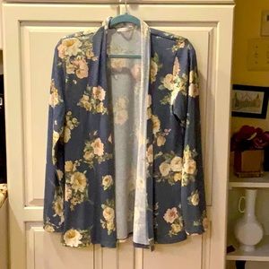 Flower Print Lightweight Cardigan